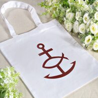 Эко-сумка шоппер с рисунком "Якорь", текстильная